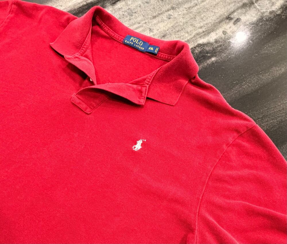 Polo Ralph Lauren XXL Classic Fit Mesh Polo Shirt White Pony Cotton Men's Red